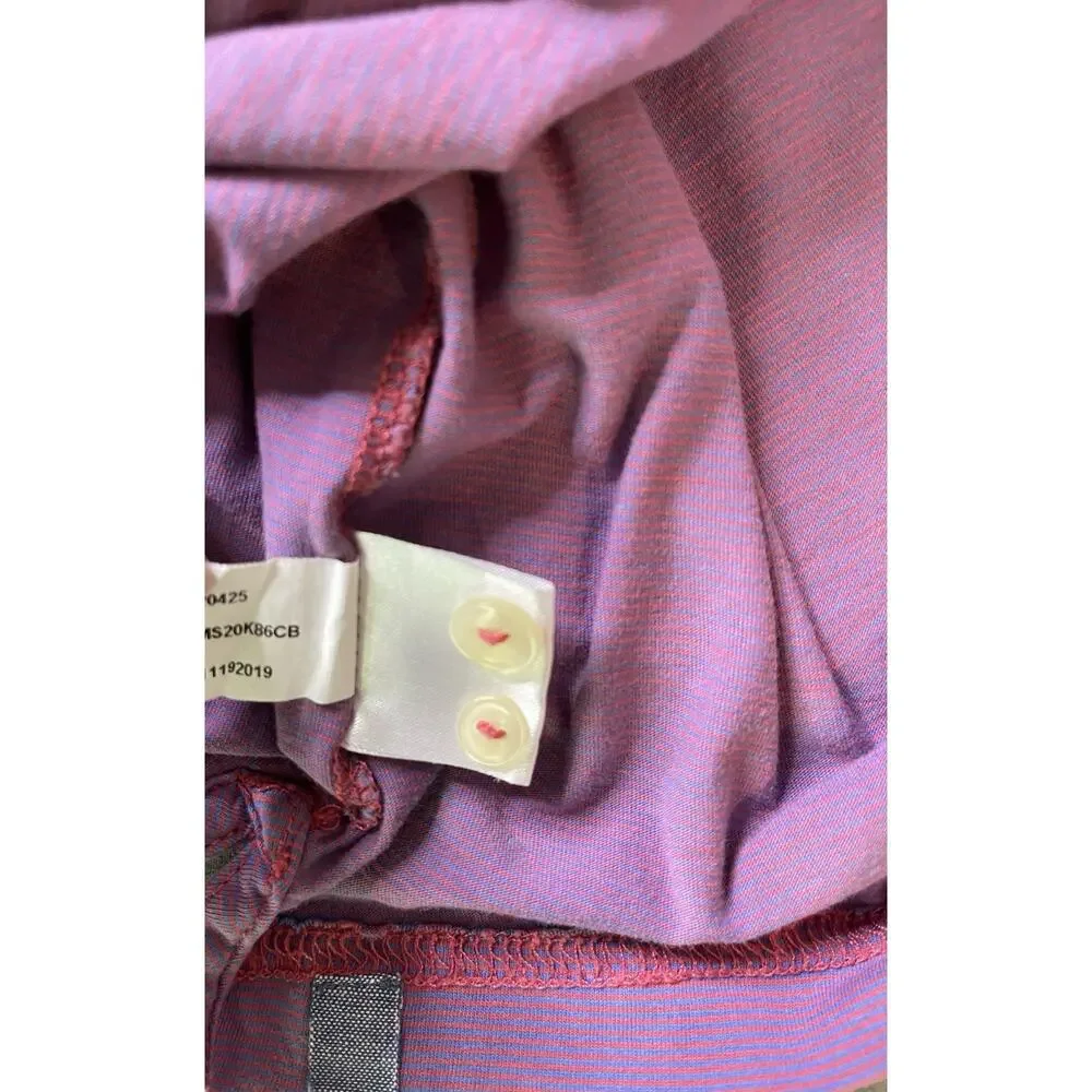 Peter Millar Seaside Wash Polo Shirt Purple Men’s XL Pocket Excellent Cond